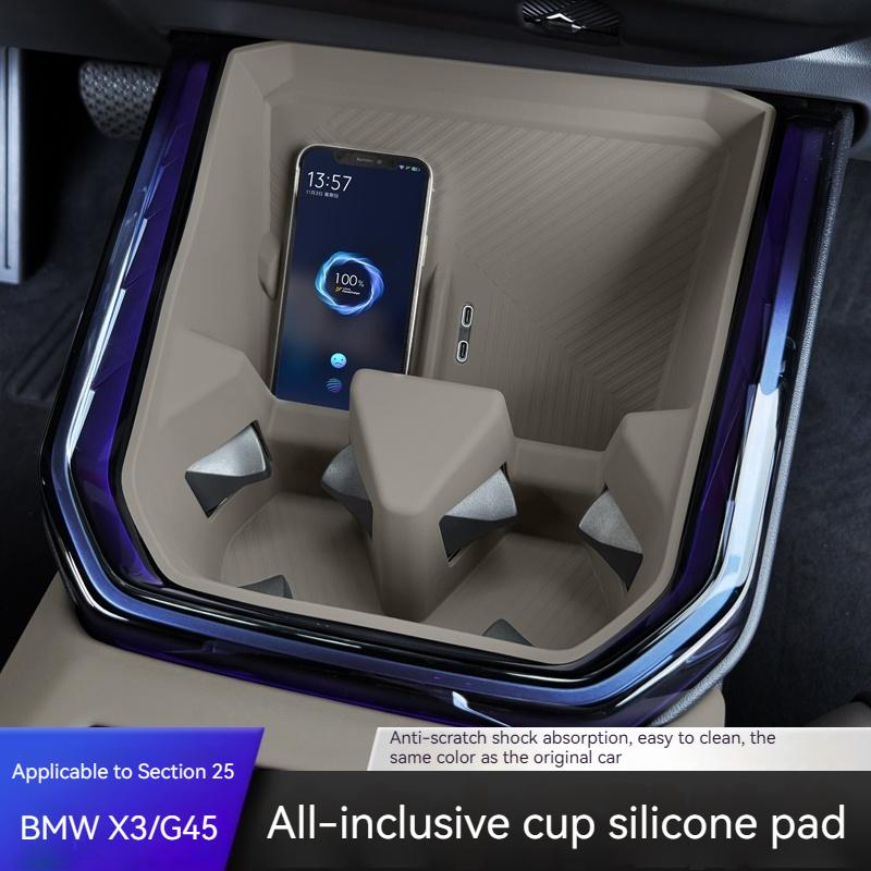 For BMW X3 G45 2025+ Silicone Wireless Charging Pad Non-Slip Mat Dust-Proof Charger Protect Cover Mat Car Interior Accessories