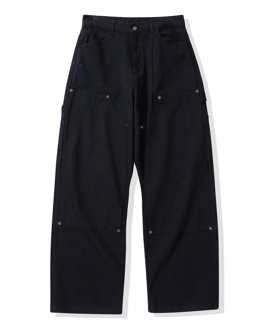 Широкие рабочие брюки CGP из стираного хлопка_Темно-синие