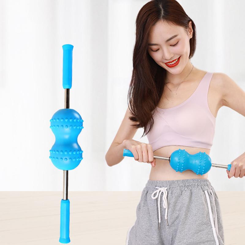 BINJIULLY Massage Roller, Portable Multifunctional Body Muscle Yoga Massage Roller Stick Pain Relief Stick