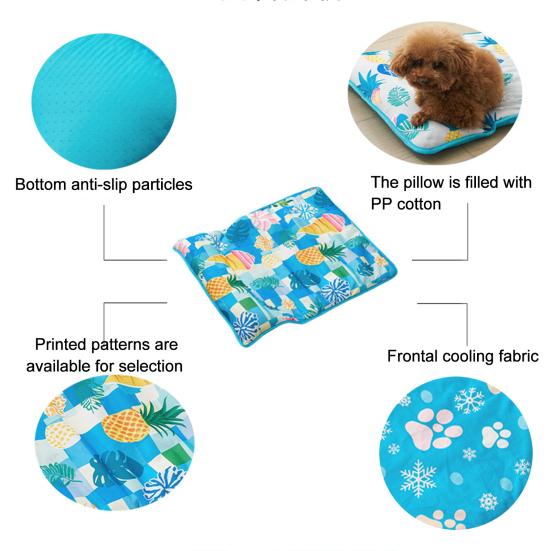 Pet Ice Silk Cooling Pad Non-slip Foldable Breathable Summer Cat Dog