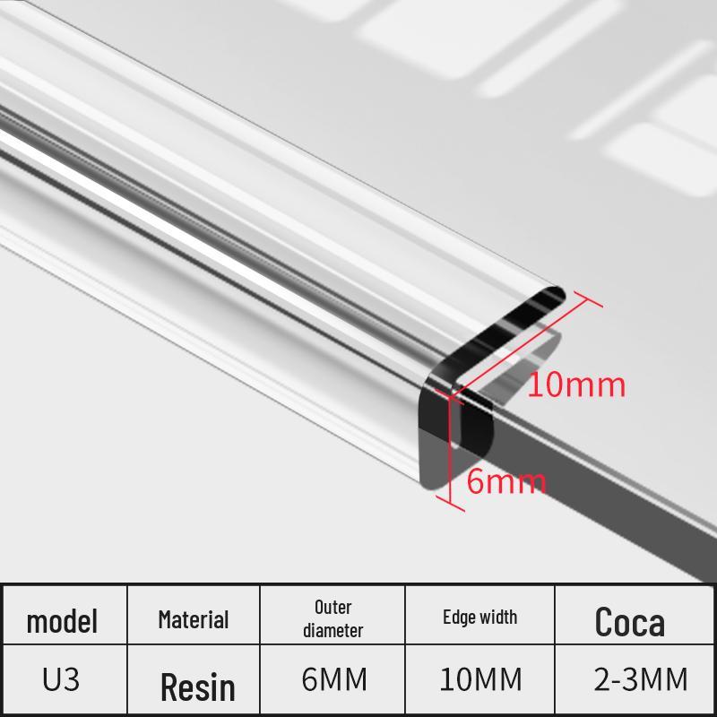 U-shaped Transparent Glass Edge Protector Strip for Fish Tank