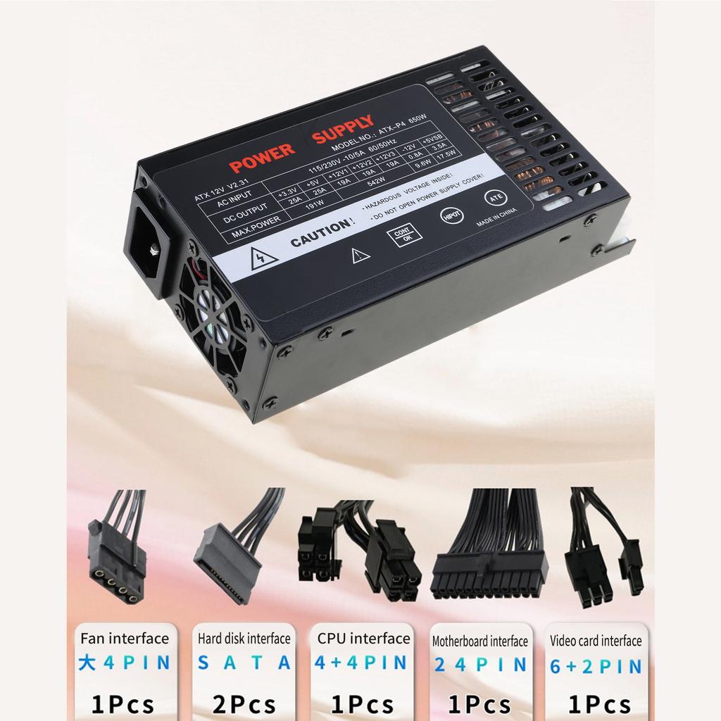 600 Вт полностью модульный 1U Flex ATX блок питания для ПК 110-264 В ENP-7660B для K39 A4 S3 G5 ITX Mini Case Game Desktop