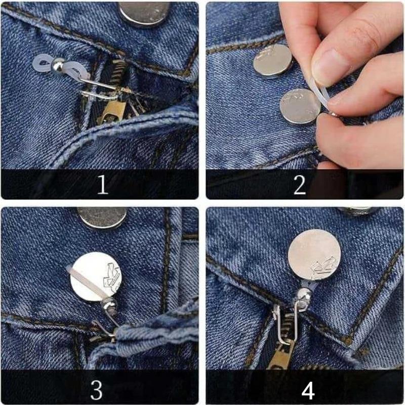 Zpsolution Держатель молнии New Jeans, Противоскользящая пряжка-замок для молнии для брюк, Съемный регулируемый фиксирующий инструмент