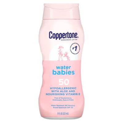 Солнцезащитный лосьон, Water Baby, SPF 50, 8 жидких унций (237 мл)