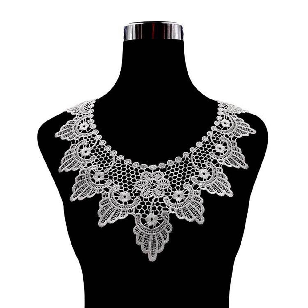 Flower 3D Neckline Scrapbooking Collar Garment Accessories Embroidery Lace Apparel Sewing Fabric