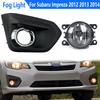 Для Subaru Impreza 2012 2013 2014 автомобильный передний бампер противотуманная фара безель крышка с хромированной крышкой из АБС-пластика передний бампер противотуманная фара в сборе