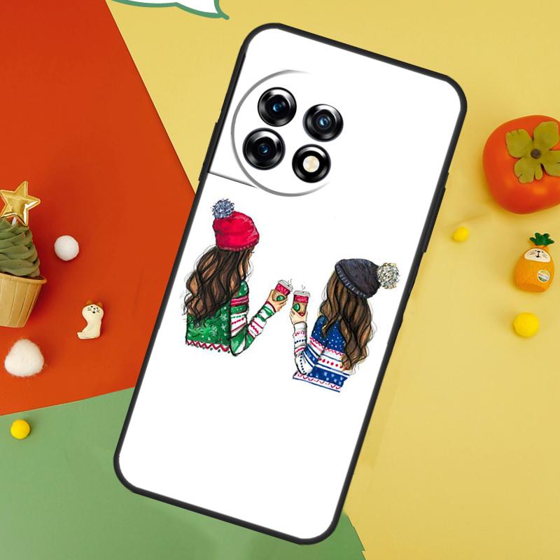 Лучшие друзья BFF Совпадающий задний чехол Для OnePlus 15 13R 13 13T 12 12R 11 10 10T 8T Nord CE 5 2 3 4 Lite N20 N30 Чехол