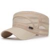 Men's Fashion Mesh Breathable Sunscreen Hat Summer Outdoor Flat Top Cap