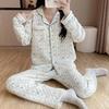 Women's Warm Pure Cotton Long-Sleeve Pajama Set - Autumn/Winter
