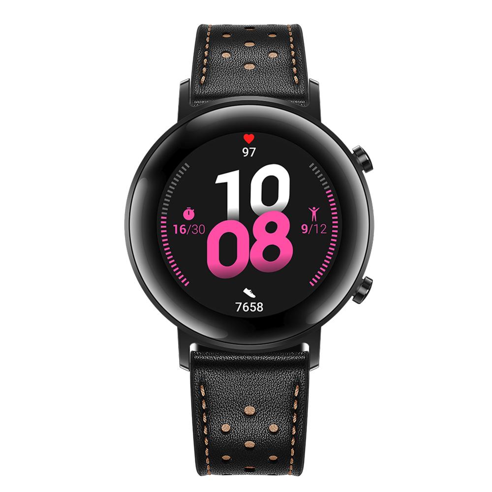 20mm Holes Design Genuine Leather Watch Strap for Huawei Watch GT 2 42mm