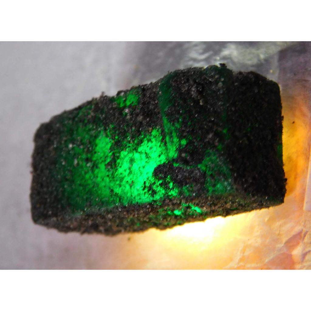 32.5 Ct Green Emerald Natural Dyed Uncut Rough CERTIFIED Loose Gemstone