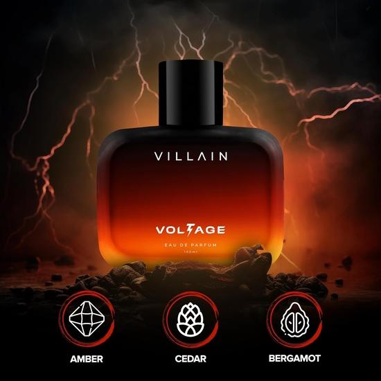 Villain Voltage Luxury Eau De Parfum | Мужские духи с пряными, фужерными нотами | Премиальный жидкий аромат | Мужские духи Edp 100 мл