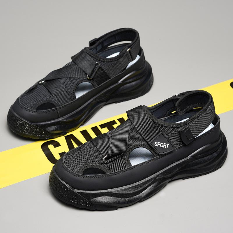 Летние сетчатые дышащие папины туфли, мужские легкие спортивные сандалии 2023 года, повседневная мужская обувь