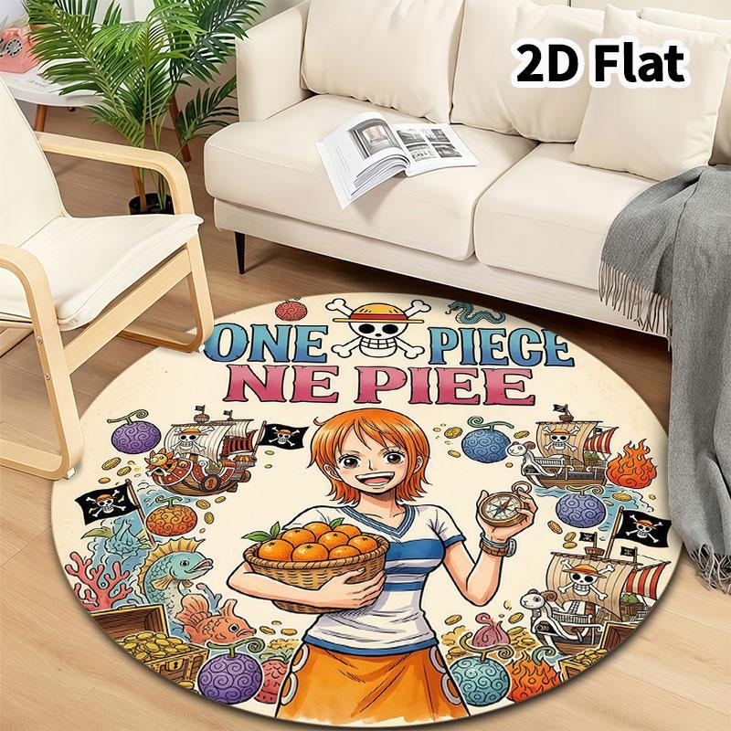 One Piece Round Area Rug Carpet Rug For Living Room Bedroom Sofa Playroom Decor Nonslip Floor Mat