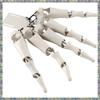 WON 1 Set White Plastic Realistic Skeleton Hands Horror Ghost Claw Props Finger Glove