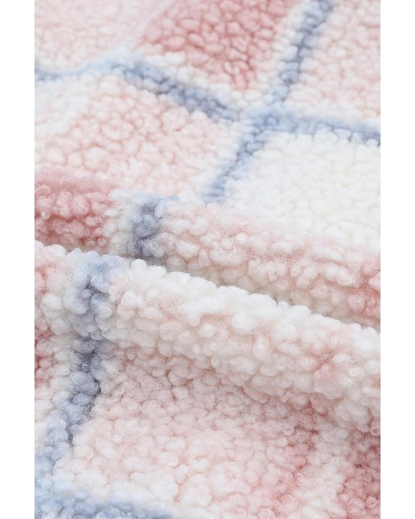 Azura Exchange Уютная шуба из шерпы с клетчатым принтом