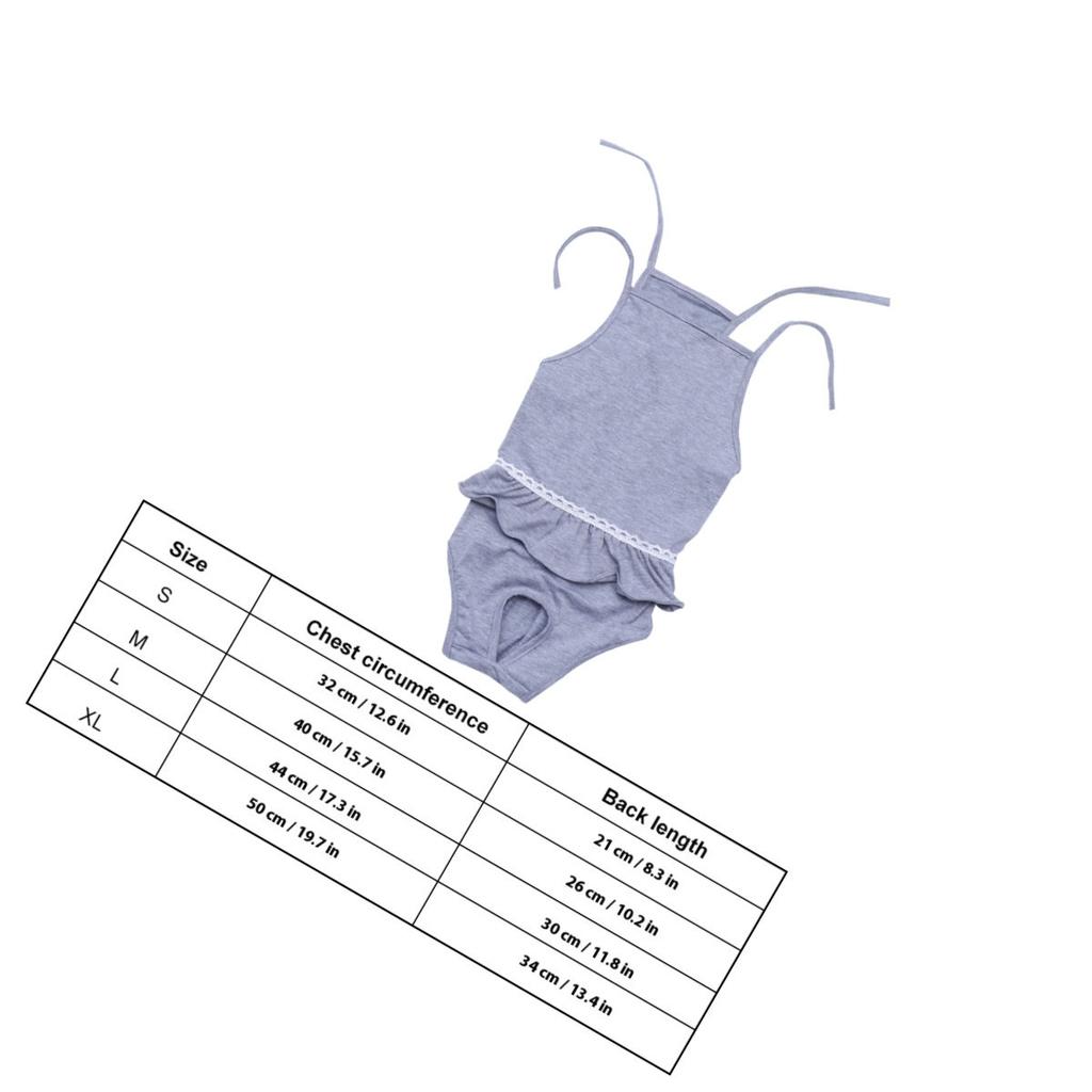 1Pcs Female Dog Menstrual Diaper Underwear Pet Period Pants Light Grey Size S One-Piece Dog Diaper Washable Pet Underwear