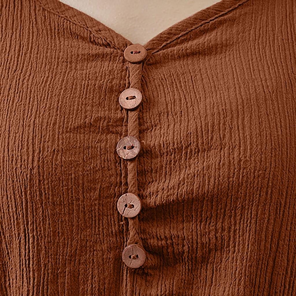 Women's Cotton Loose Shirt Dress With Button Casual Loose Maxi Dresses