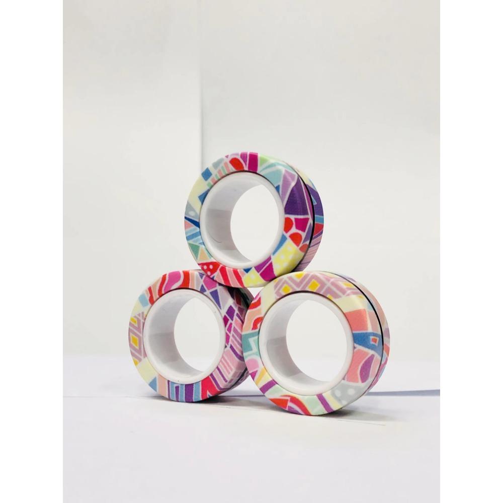 3 шт. Магнитные кольца на пальцы Разноцветный набор спиннеров для снятия стресса и тревоги