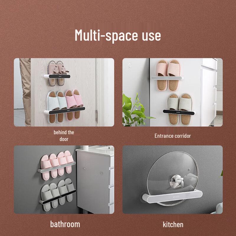ecoco Punch-Free Bathroom Slipper & Shoe Storage Rack
