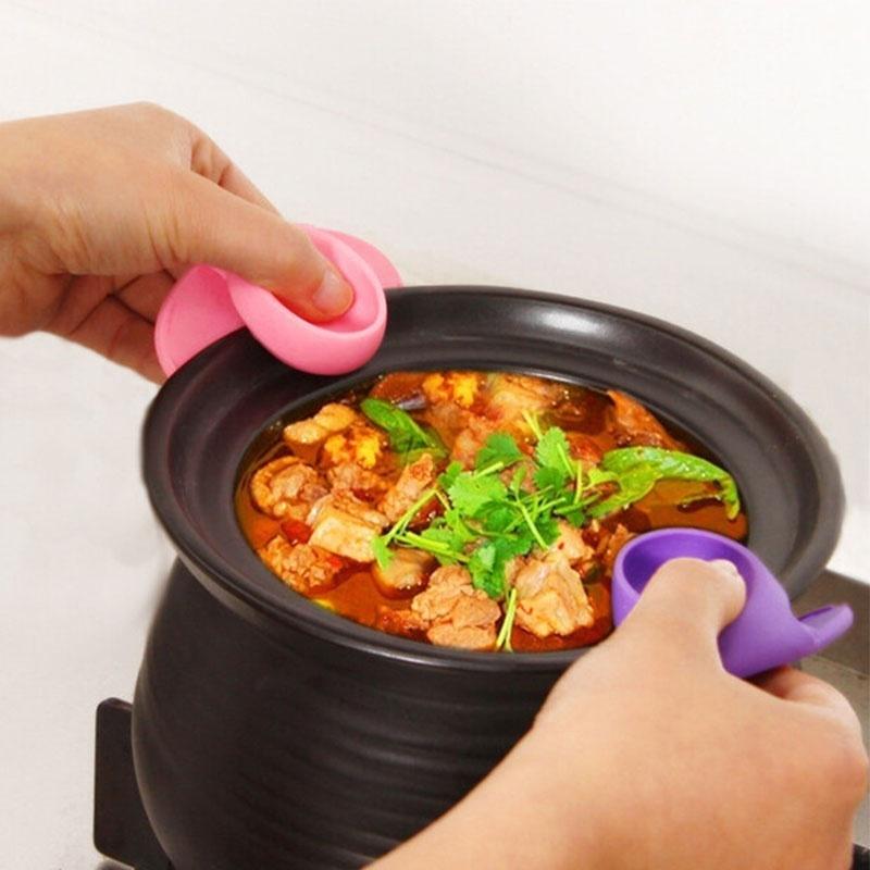 Утолщенный пищевой силикагель, защита от ожогов, чаша для перчаток, держатель тарелки, кухонная теплоизоляция, выпечка