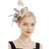 Fascinators for Women Tea Party Hat Headband Derby Wedding Church Bridal Cocktail Feathers Hair Clip