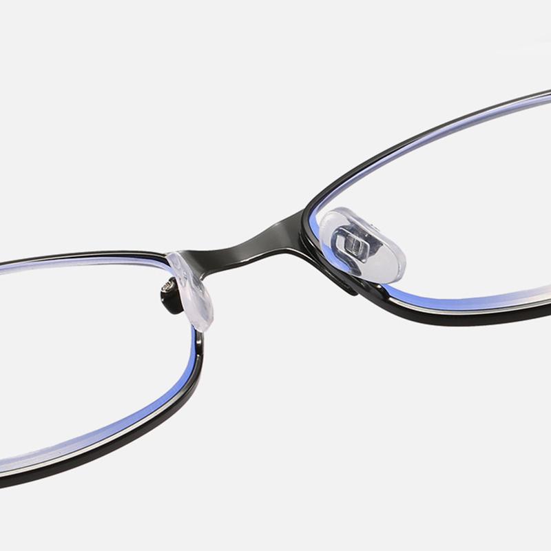 Элегантные деловые очки для близорукости в металлической оправе для мужчин и женщин, очки по рецепту с диоптриями, антисиним светом 0 ~-6,0