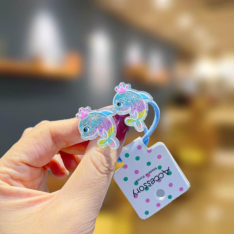 Kids Sequins Floral Elastic Hair Bands Rubber Band Hair Tie Princess Kawaii Hair Rope Headwear Girls Children Hair Accessories