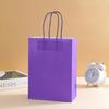 24pieces Purple Gift Bag, Colored Kraft Paper Bag, Thick Candy Gift Packaging Bag, Suitable for Hand-held Shopping, Birthday