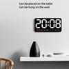 Настенные часы с большим экраном для гостиной, цифровые часы с голосовым управлением, повтором температуры, отображение даты, USB 12/24H, настольные светодиодные часы