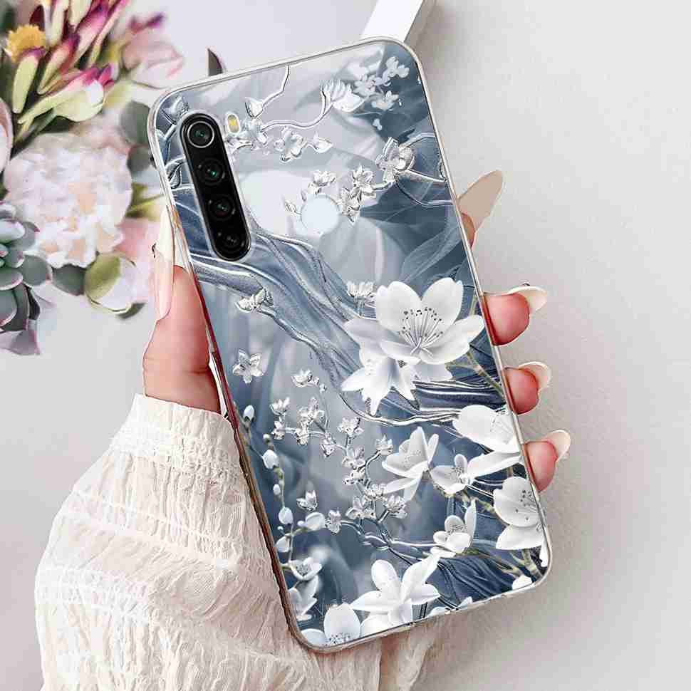 Чехол для Xiaomi Redmi Note 8 Винтажный Дракон Роскошный Цветок Мягкий Силикон ТПУ Чехол Для Redmi Note8 Note 8T Чехлы для Телефона Ударопрочный