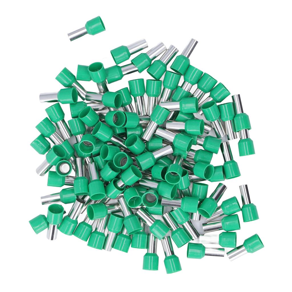 100Pcs Insulated Round Tube Terminal Crimp End Connector for AWG 6 Electrical Wire E16‑12