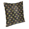 Elegant Black And Gold Fleur De Lis Cushion Cover Soft FleurDeLys Lily Floral Throw Pillow Case Home Decorative Pillowcase