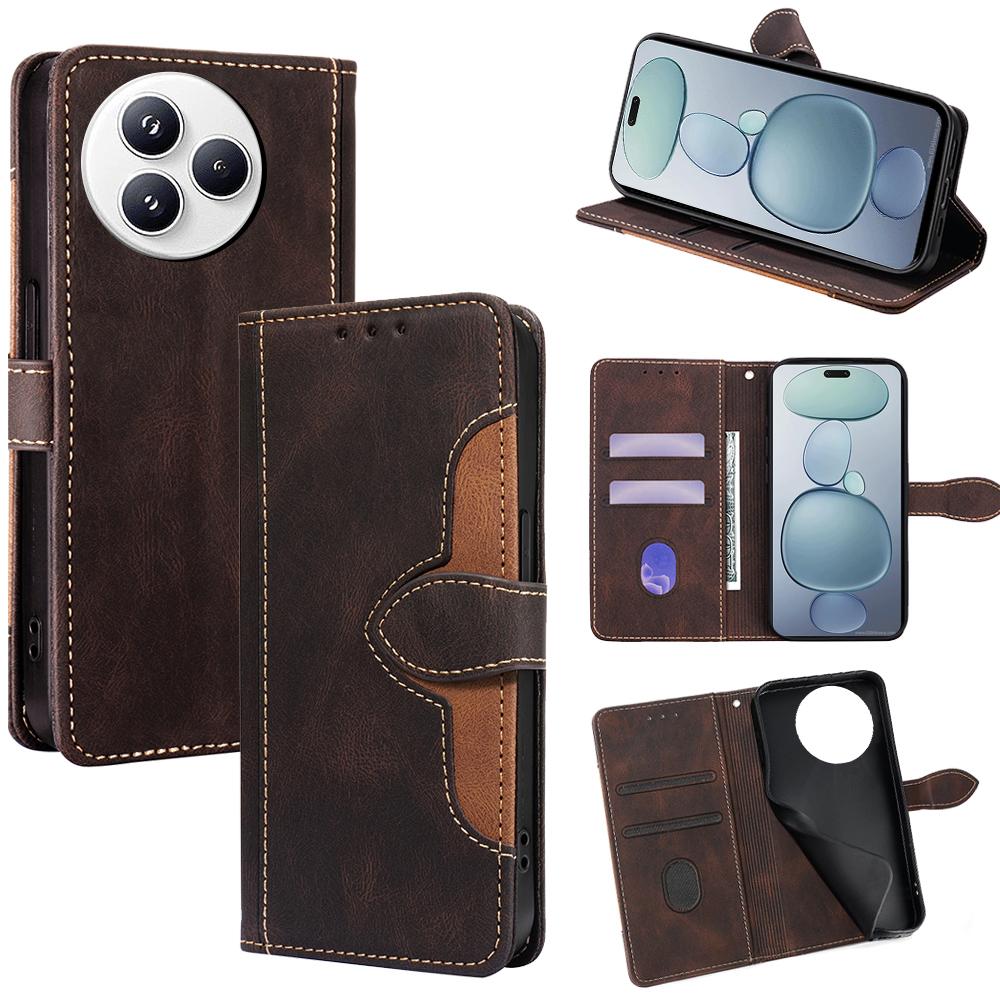 For Xiaomi Civi 5 Pro 5G Case Leather Wallet Phone Cover with Straw Hat Magnetic Clasp