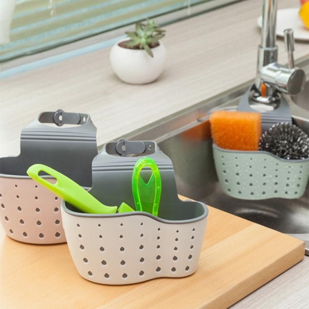 Hanging Storage Drain Basket Adjustable Kitchen Sink Holder Soft Faucet Holder Rack Household