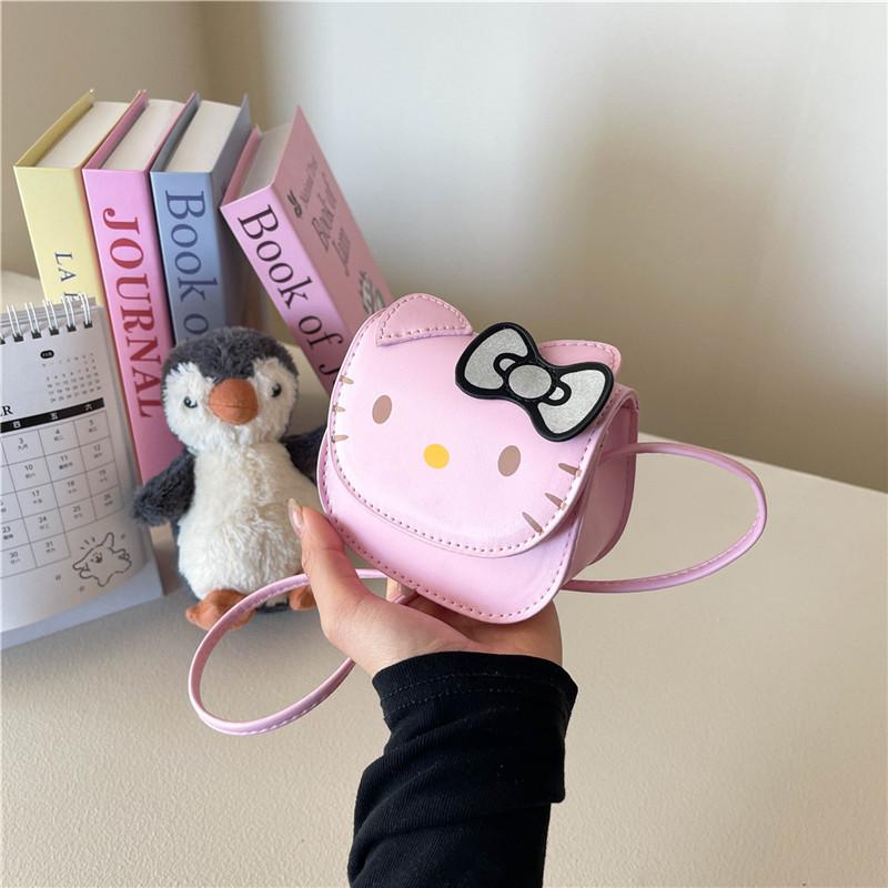 Мини-сумка Hello Kitty для девочек, милый мультяшный кот, сумка через плечо, маленькая квадратная монетница KTB