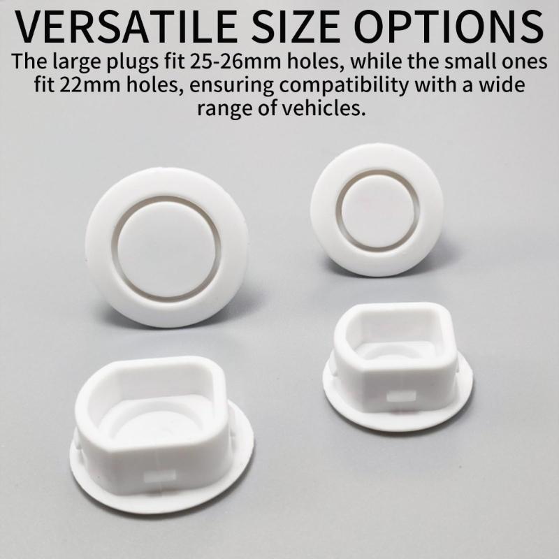 Universal Car Bumper Lens Hole Covers Rubber Protectors For Sensor Areas Easy Apply Large Small Options