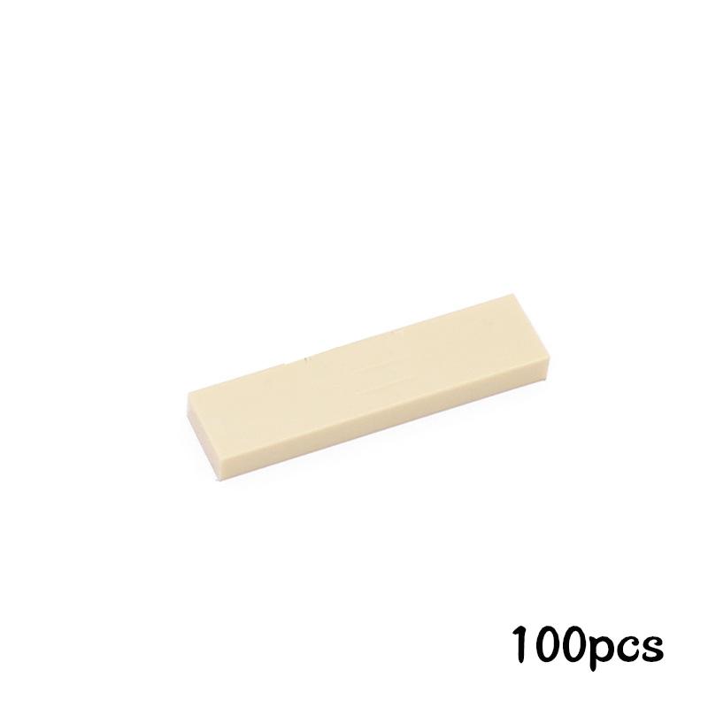 100 шт. Конструктор DIY Гладкие Фигурные Кирпичики 1x4 Разноцветные Образовательные Керамические Плоские Плитки Совместимые 2431 Креативные Игрушки
