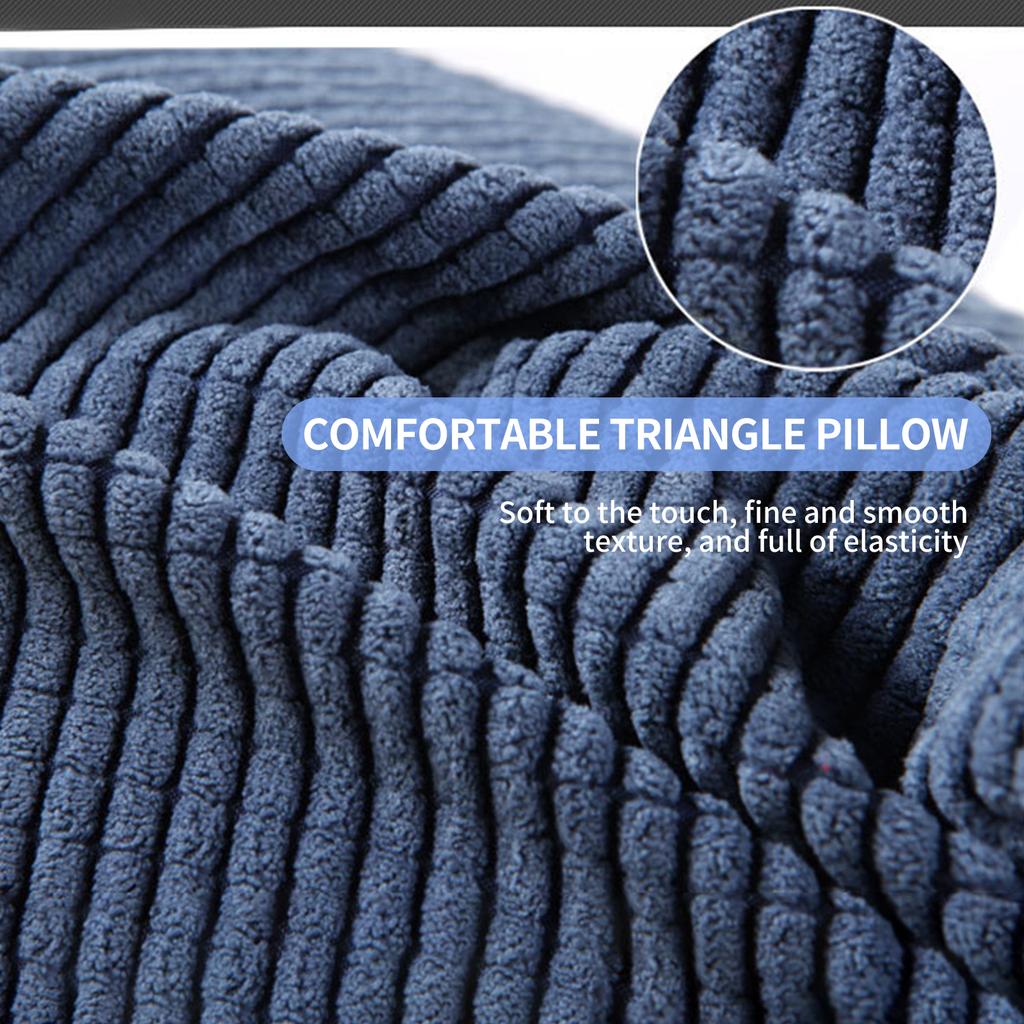 Треугольная подушка Удобная подушка для чтения с карманом на молнии Треугольная клиновидная подушка с небольшой спинкой