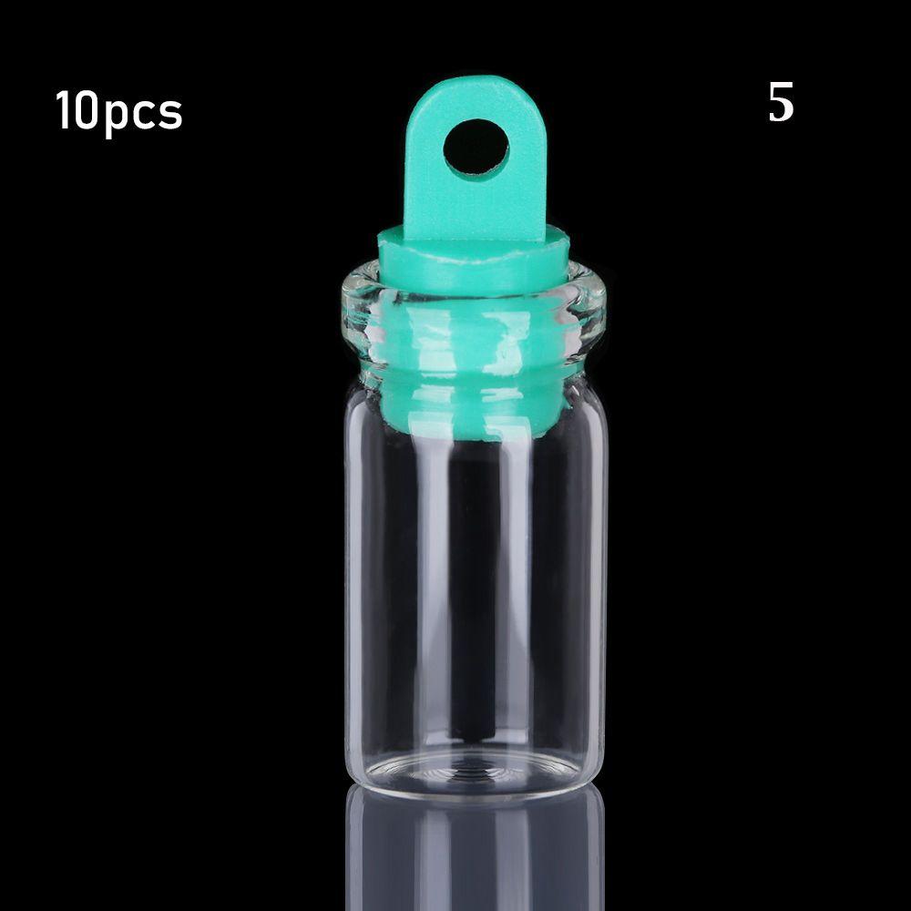 5/10pcs Small Drift Bottle Glass Jars Decoration DIY Containers Mini Message Vials Ornament Cork Stopper Rainbow Wishing Bottle
