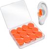 DKJLSTORE Ear Plugs 12 Silicone Waterproof Earplugs Soundproofing Swimming Waterproof Worms for Sleeping Noise Prevention Washable Reusable Swimming