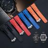 22mm Breathable Silicone Watchband for TAG Heuer F1 CAZ201 WAZ2113 CAZ1010 Watch Strap Soft Rubber Bracelet and Folding Buckle