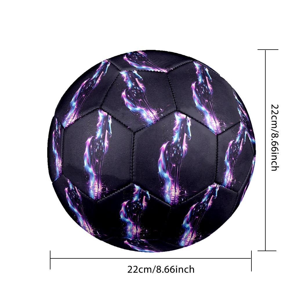 1pc Galactic Unicorn Reflection Size 5 Soccer Ball Training Football Indoor &Outdoor Sports Ball Lightweight Durable c6552