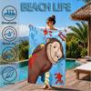 Curious George And Elephant Adventure Beach Towel, Quick-drying, Easy to Care for, Suitable for Both Fitness and Beach Vacations,Sports Essential