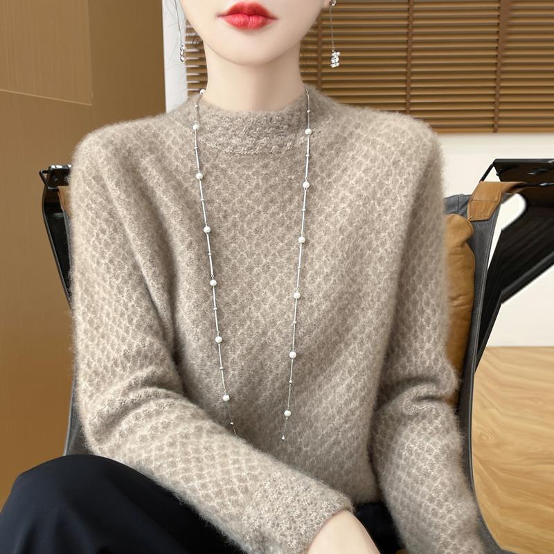 Женский кашемировый свитер Qinghe Cashmere 30% кашемир 70% шерсть Осень и Зима Пуловер Теплый и Модный