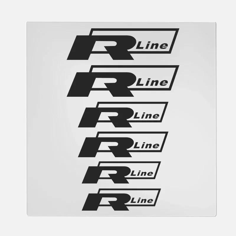 New 1set Car Brake Caliper Sticker Heat Resistant Decal For Volkswagen Tiguan Bora POLO PASSAT CC Touran GOLF Jetta Arteon