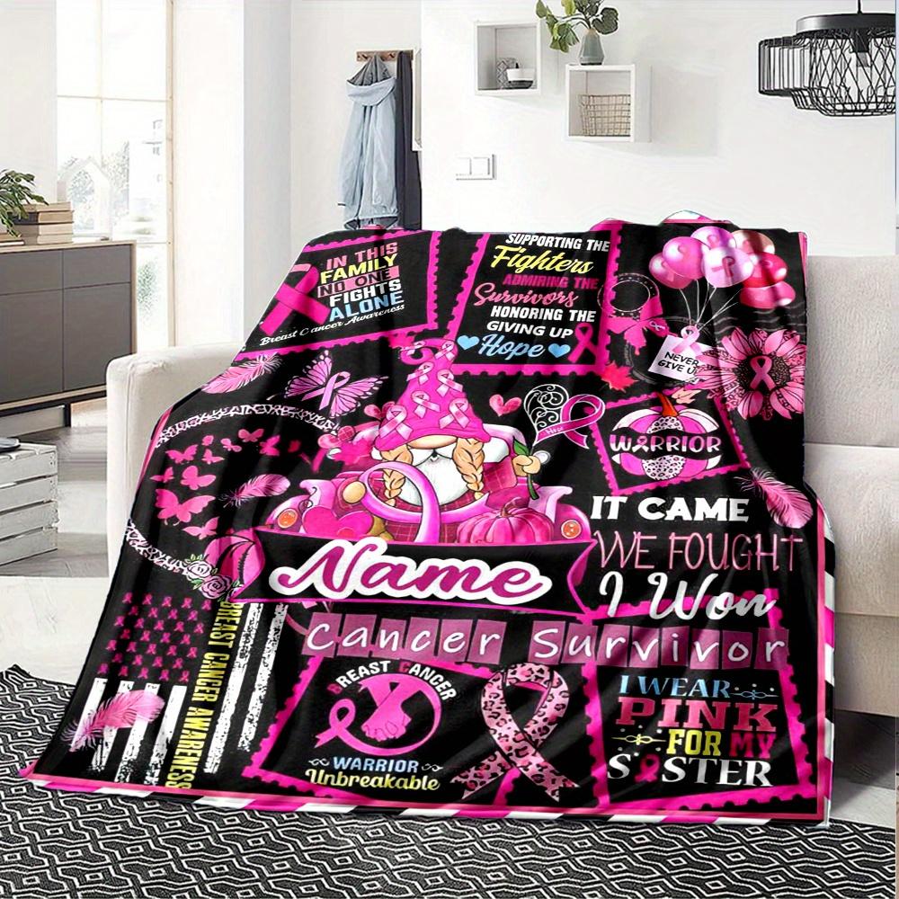 Breast Cancer Awareness Home Blankets Comfortable Soft Lightweight Multiseasonal Blanket For Picnics Sofas Offices Beds Living Rooms Perfect Gift For