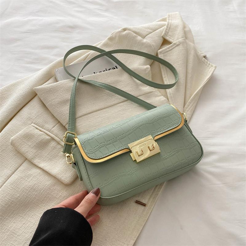 Modern Stylish Small Square Bag Beautiful Solid Color Design Everyday Shoulder Bag