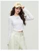 Fashion design sense, segmented base shirt for women, 2026 spring interior, long sleeved versatile top for women