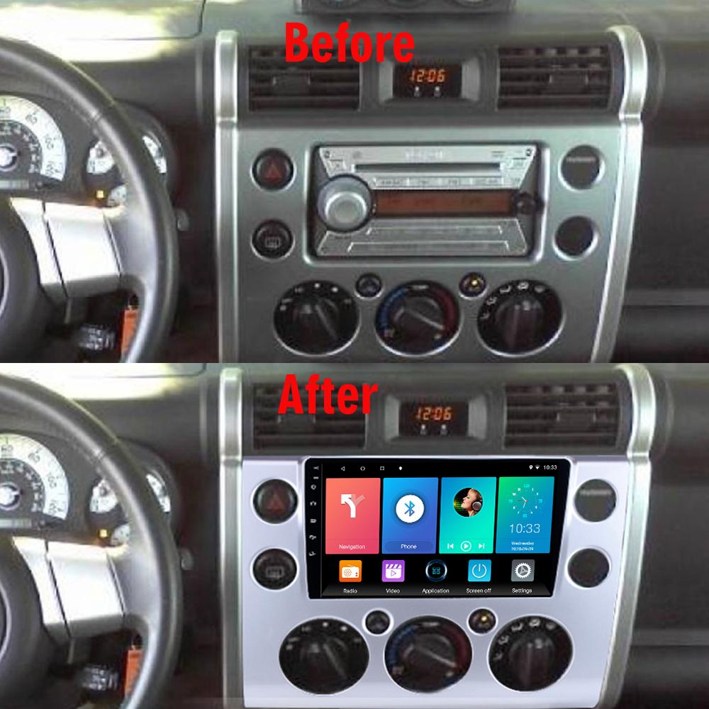 Android Car Radio For Toyota FJ Cruiser 2007-2013 Multimedia Player Head Unit Stereo GPS Navigation BT WIFI 1+16GB